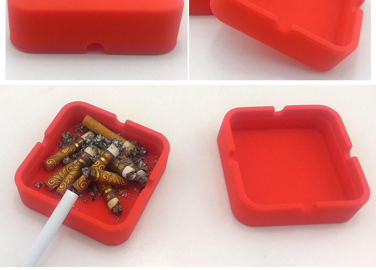 方形硅胶烟灰缸,硅胶烟灰缸,礼品烟灰缸